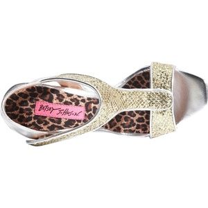 BETSEY JOHNSON BREE SANDAL SILVER/GOLD BRAND NEW